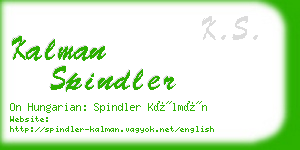 kalman spindler business card